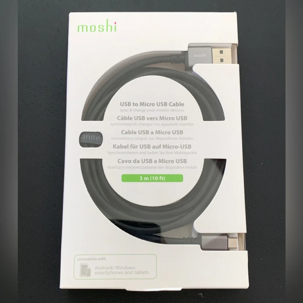 Moshi USB to Micro USB Cable 10ft/3M